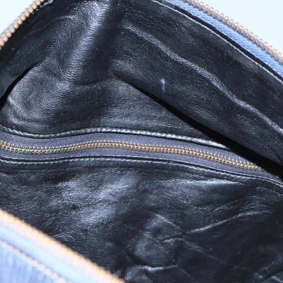 CELINE C Sulky Boston Bag Canvas Leather Navy Gold Auth bs19729 - Picture 15 of 16